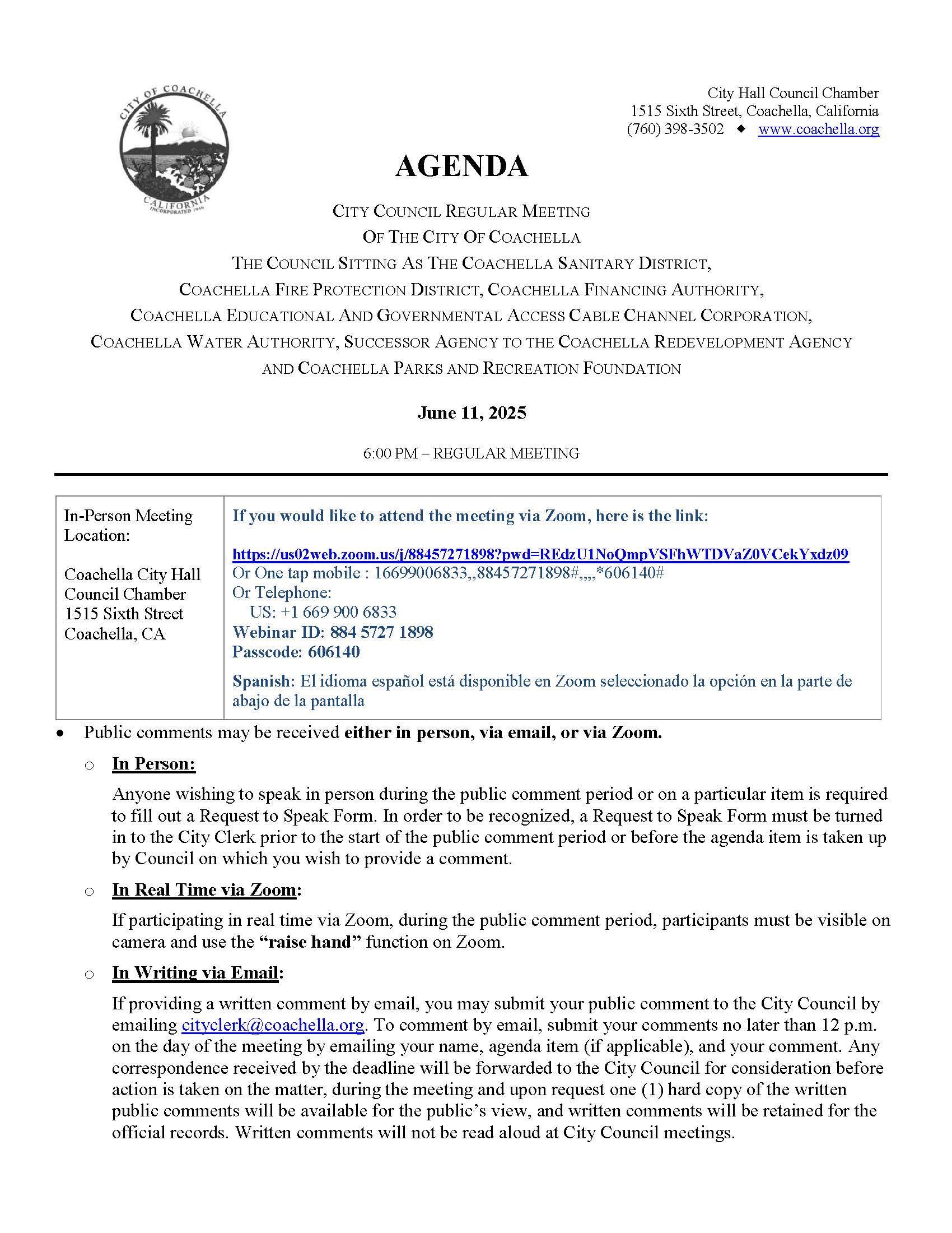 2025-06-11 City Council Regular Meeting Agenda_Page_1