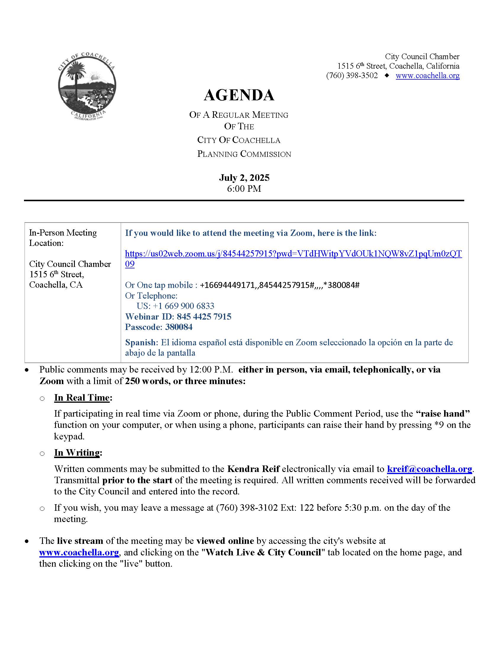 Agenda-Planning Commission-July 2, 2025 6.00 PM_Page_1