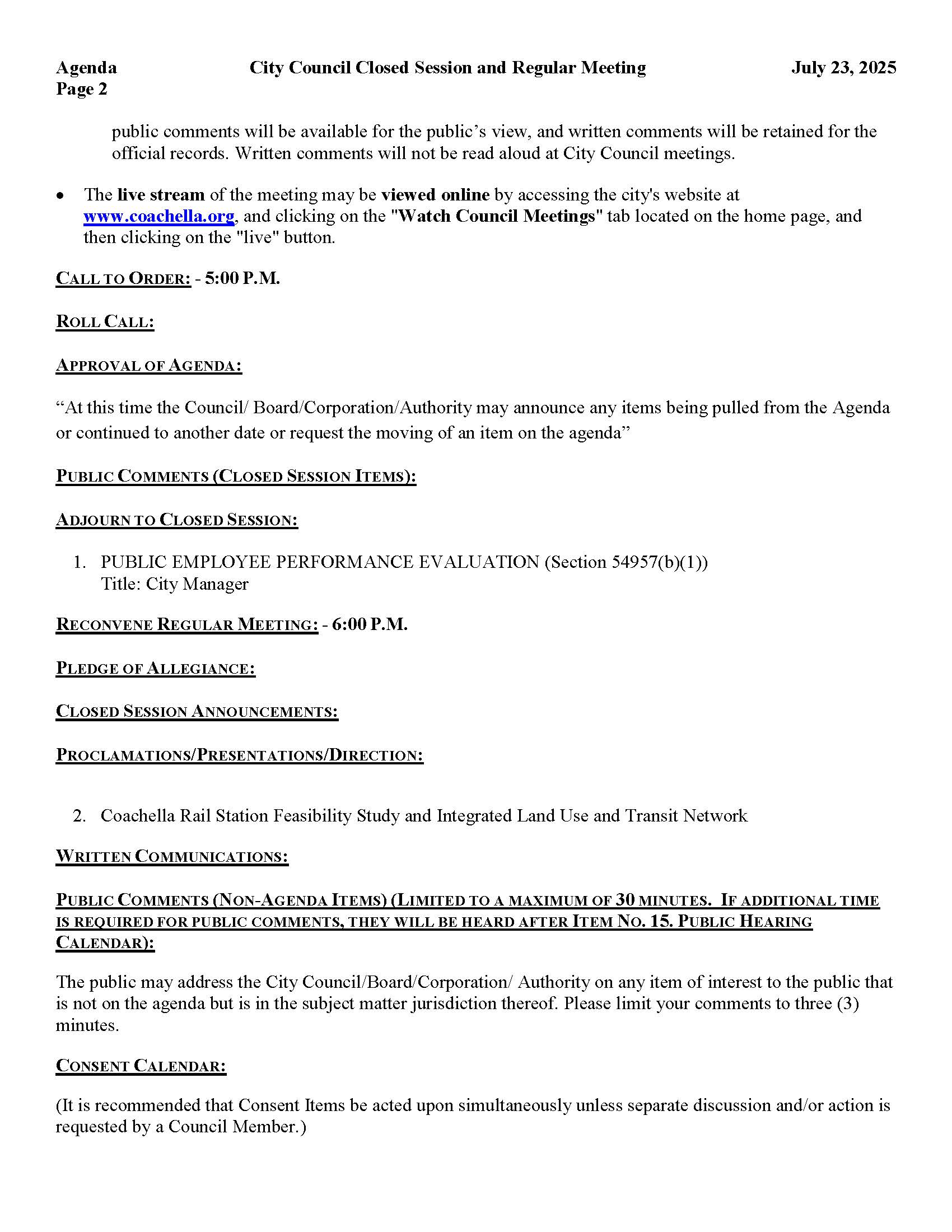 2025-07-23 City Council Closed Session and Regular Meeting Agenda_Page_2