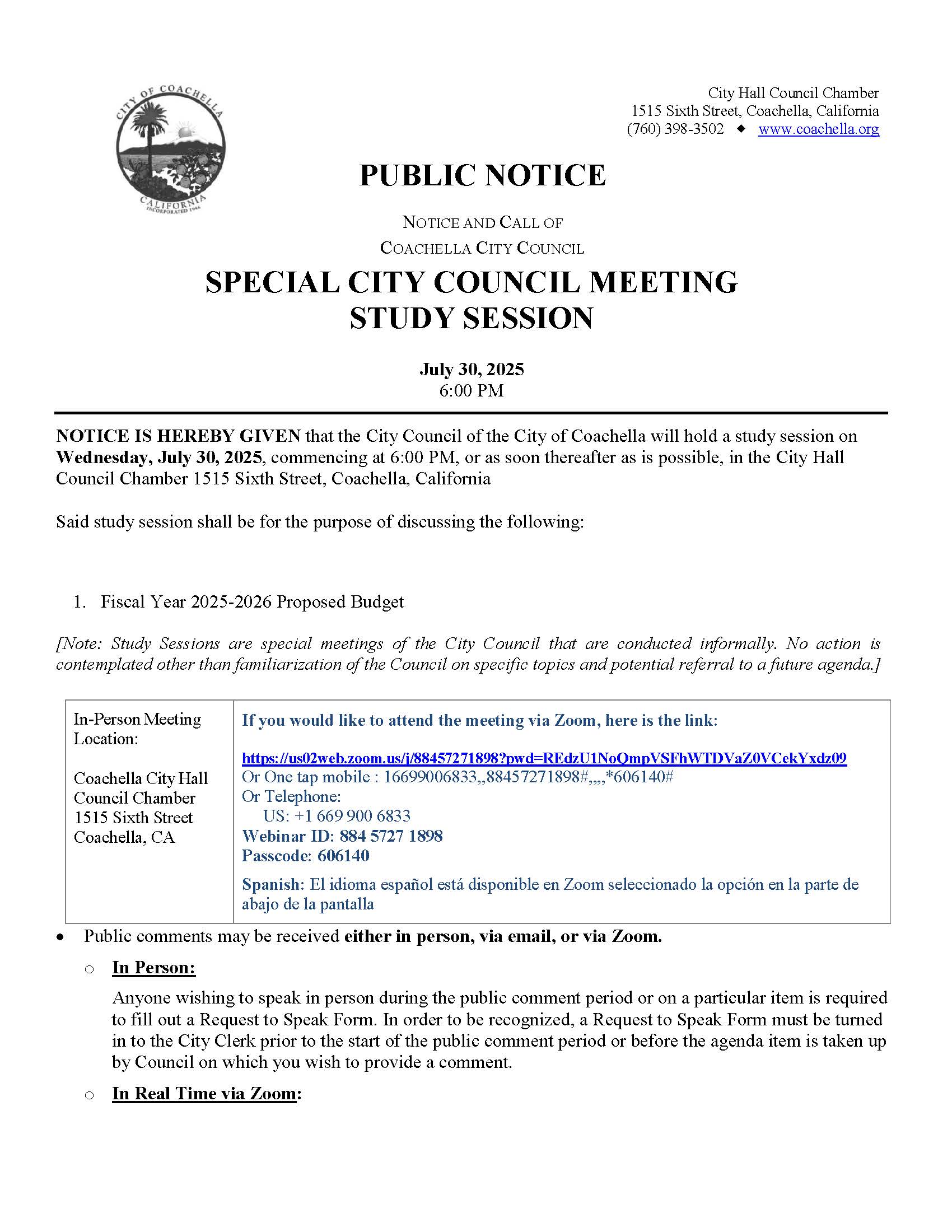 2025-07-30 City Council Study Session Agenda_Page_1