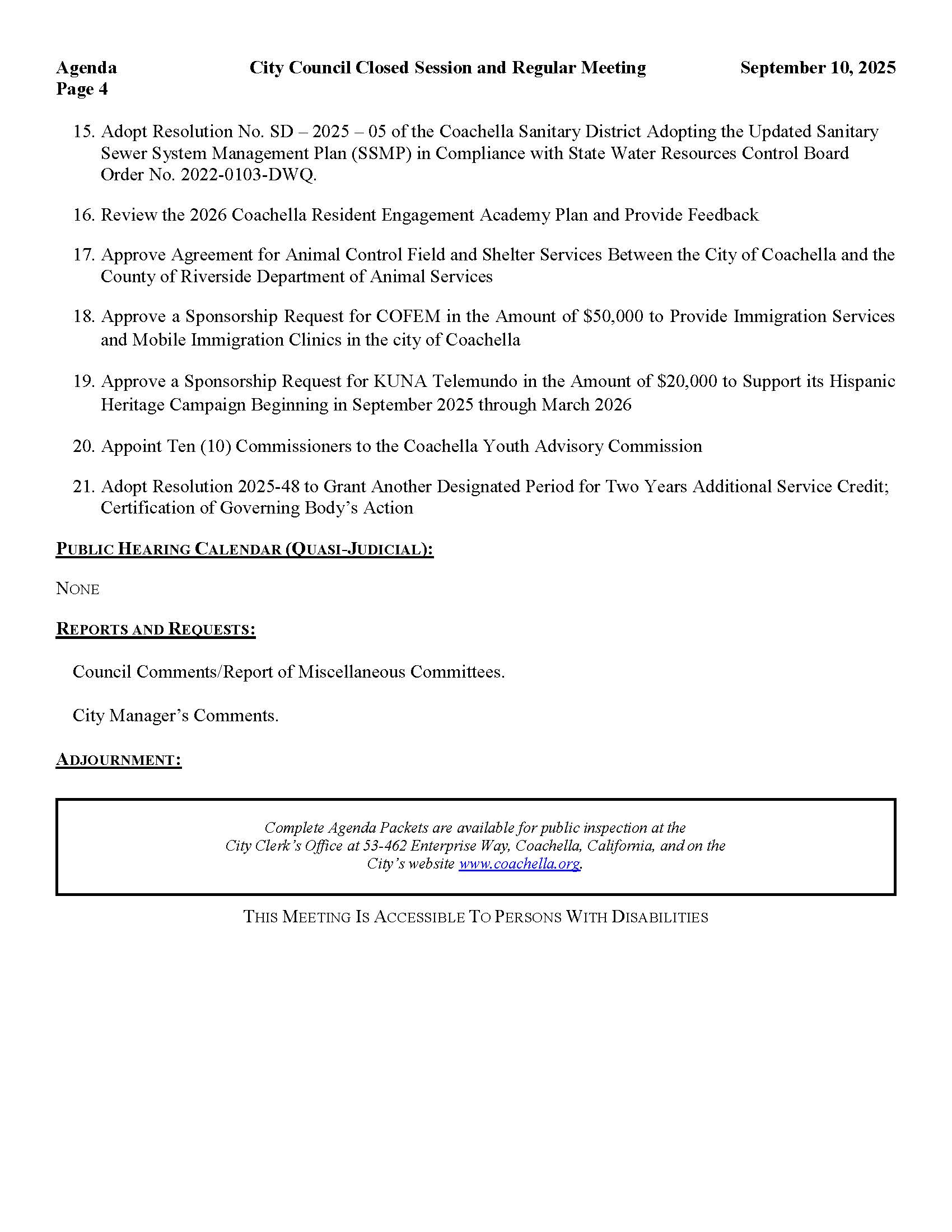2025-09-10 City Council Closed Session and Regular Meeting Agenda_Page_4