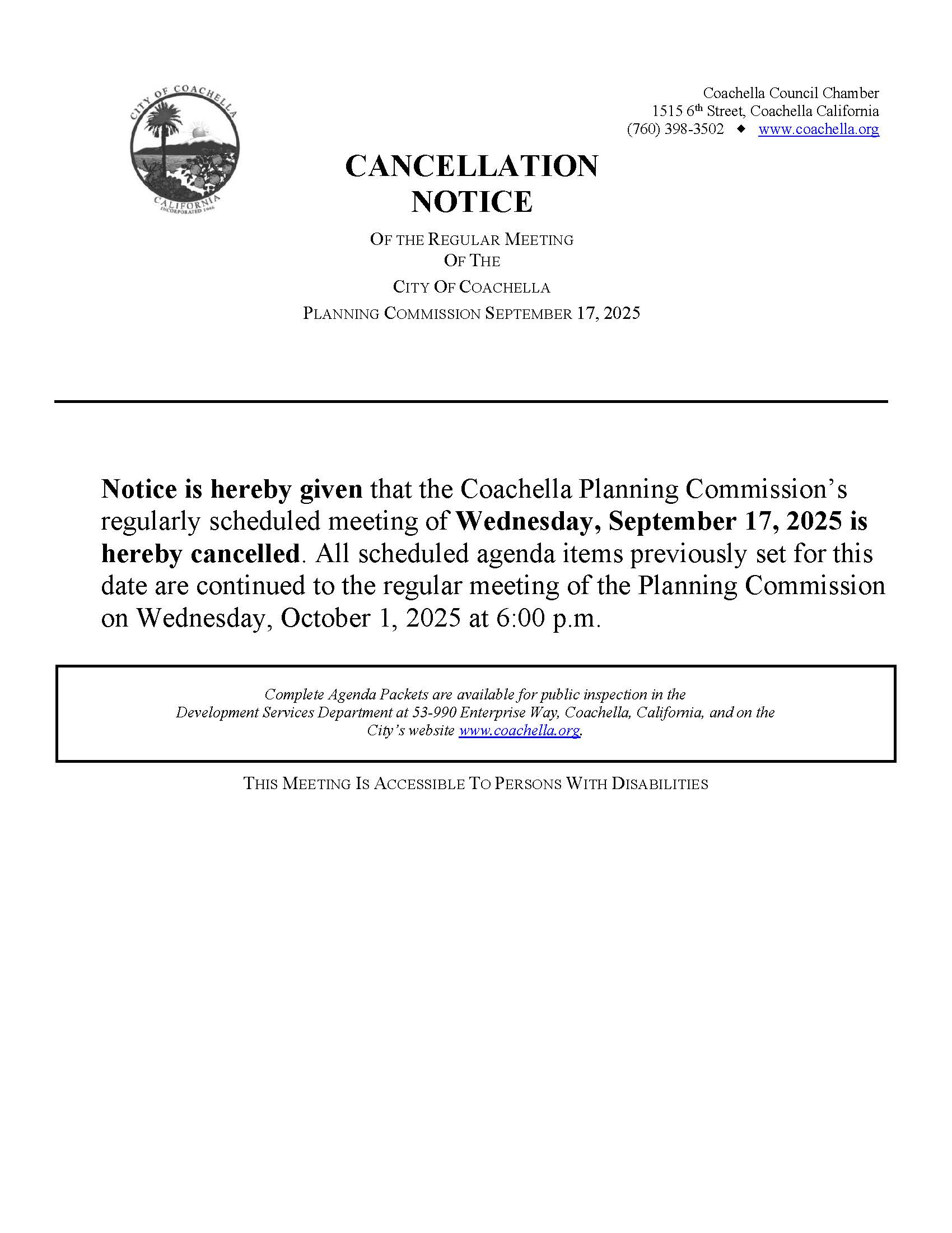 Agenda-CANCELLED - Planning Commission Meeting-September 17, 2025 6.00 PM_Page_1