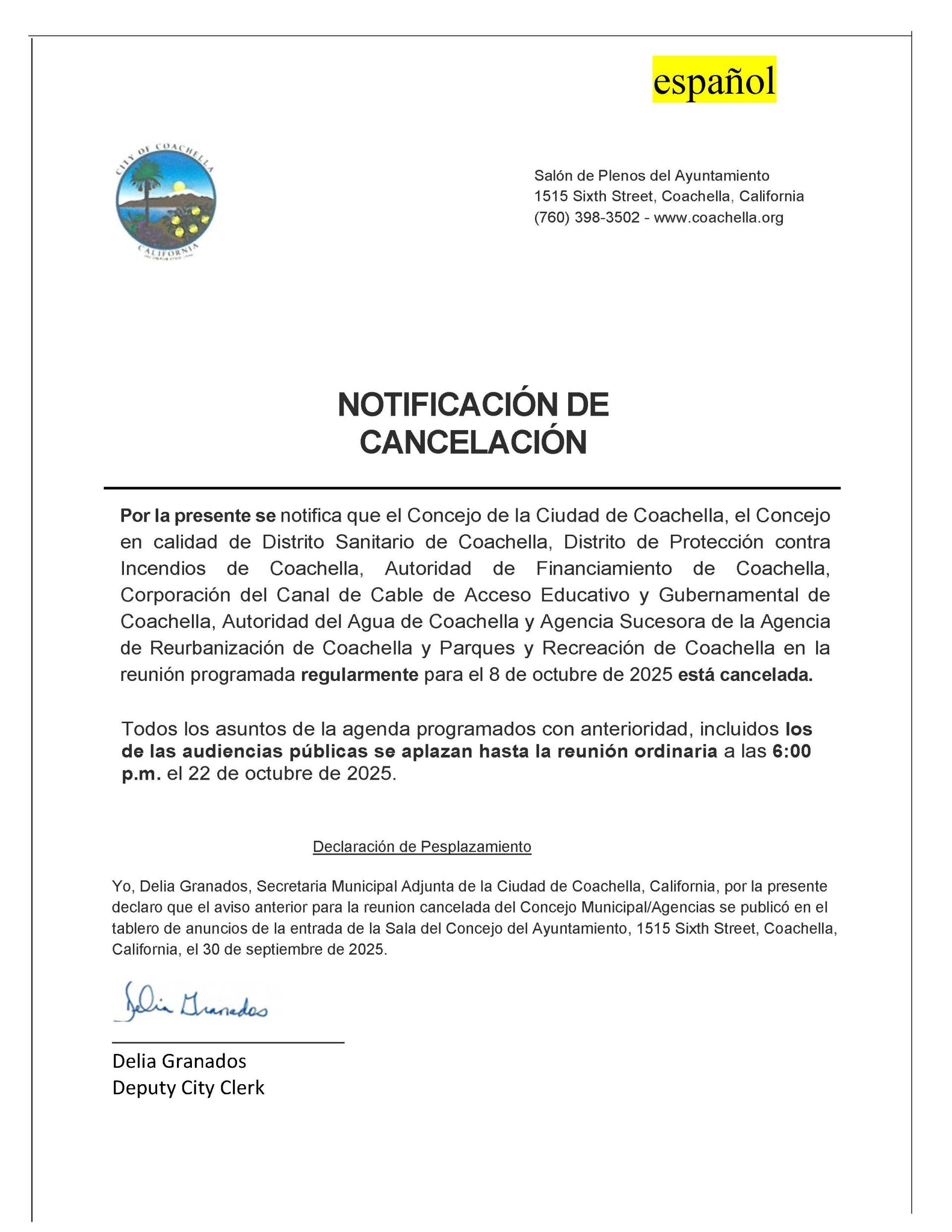 2025-10-8 Cancellation Notice SPA