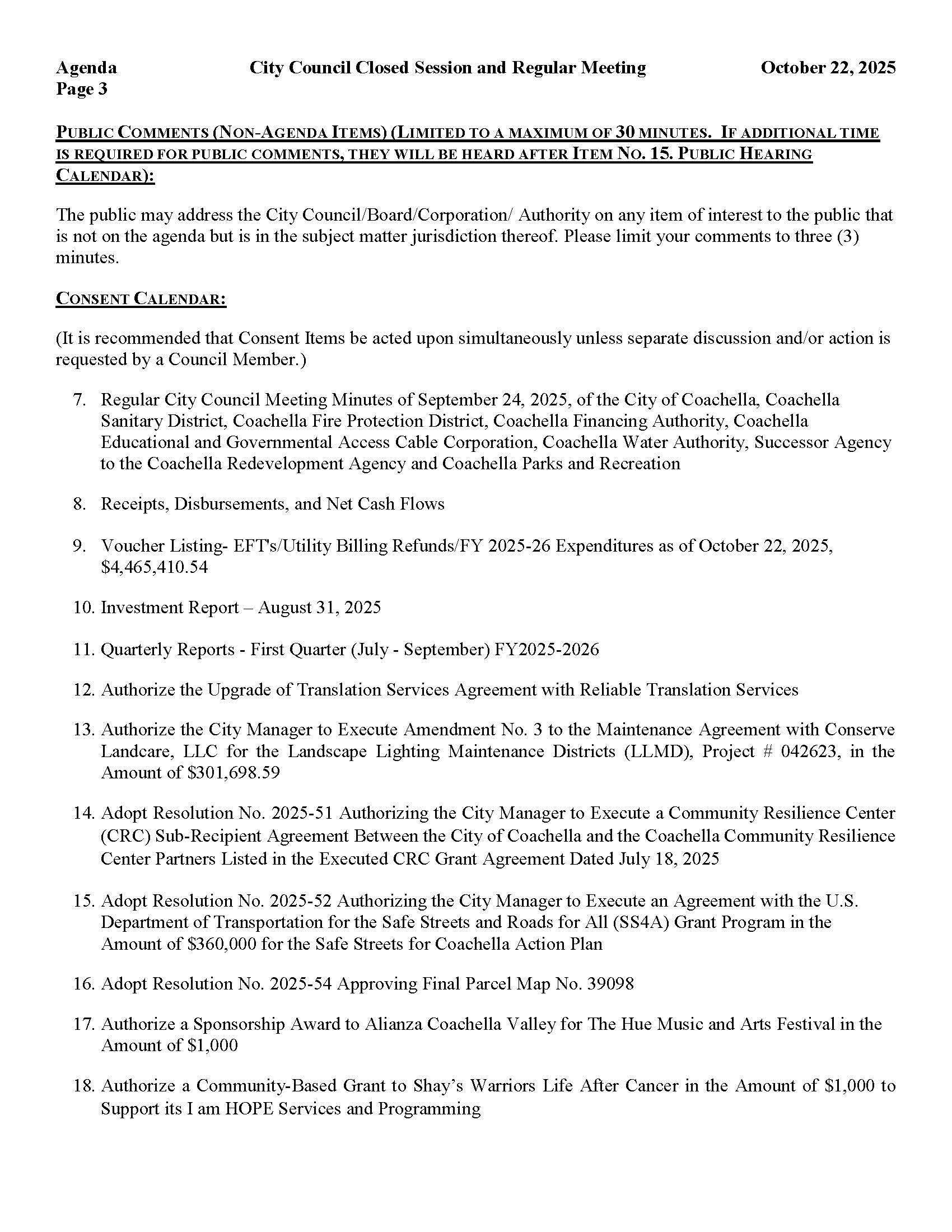 Agenda-City Council Closed Session and Regular Meeting-October 22 2025 6.00 PM_Page_3