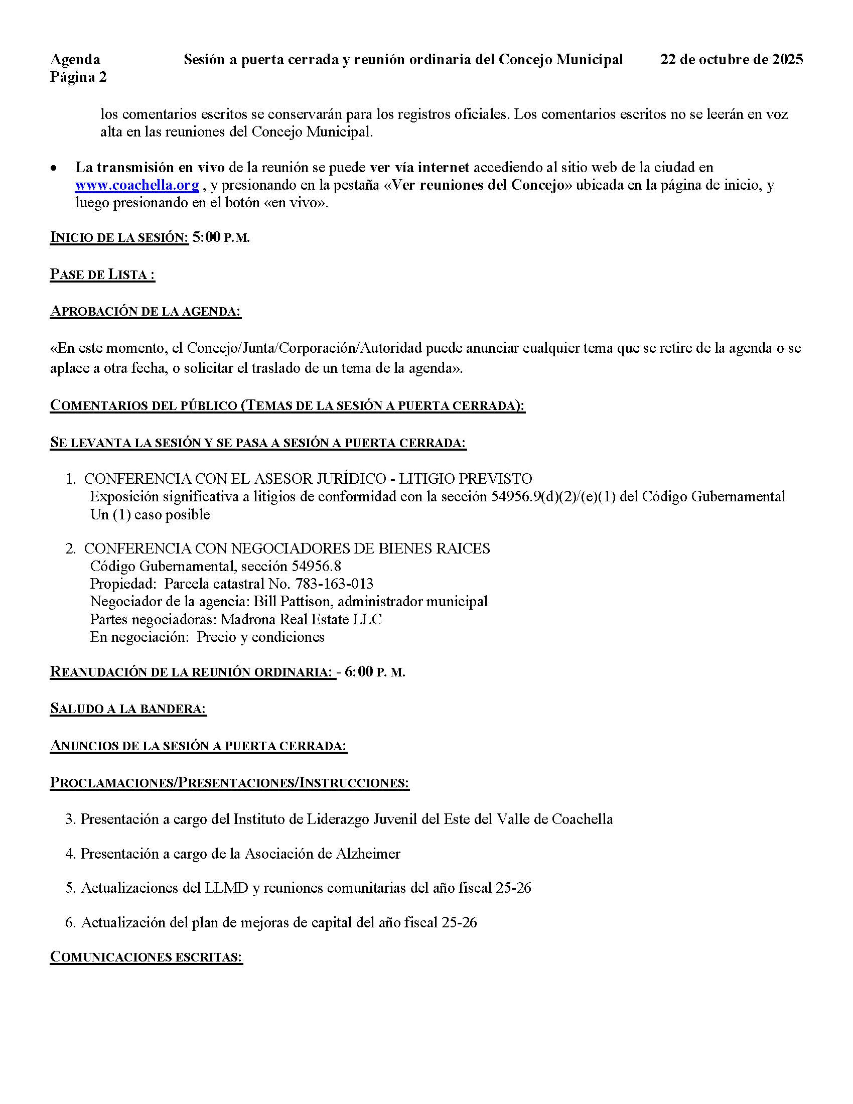 2025-10-22 City Council Closed Session and Regular Meeting Agenda [SPA]_Page_2