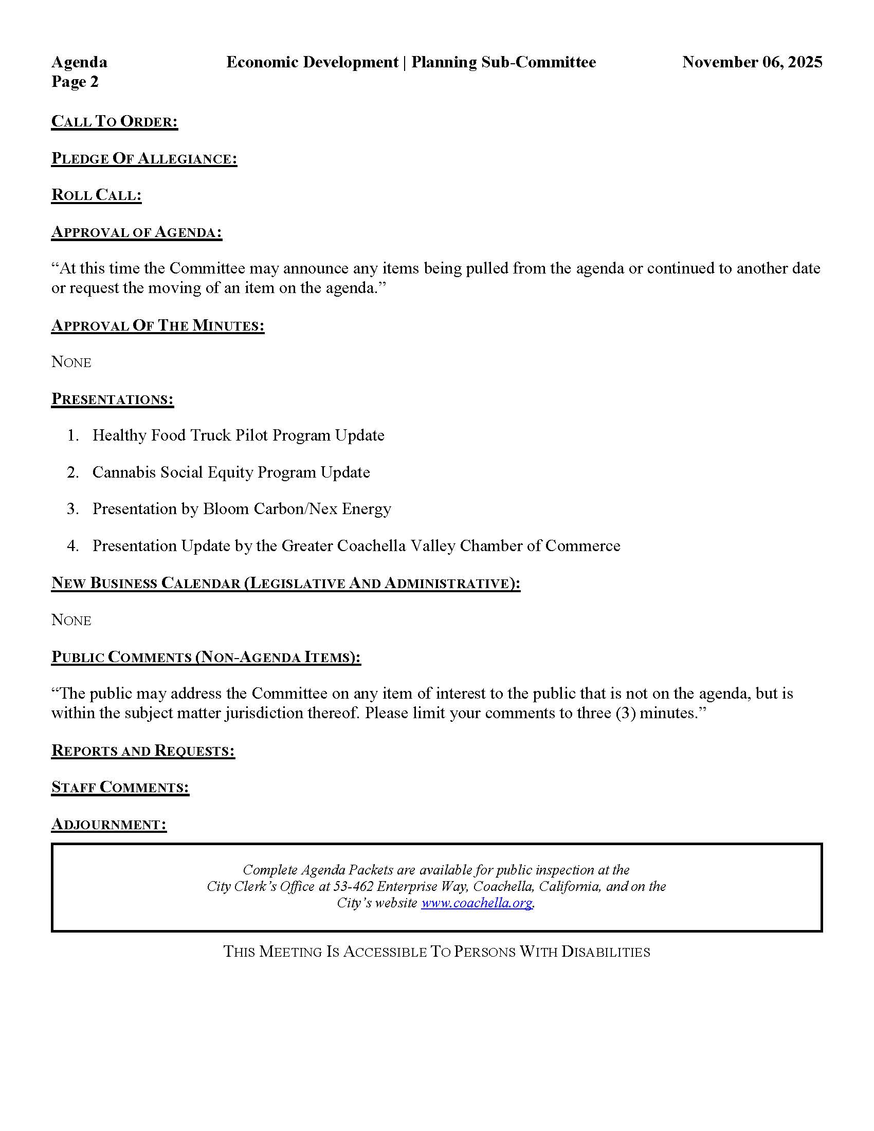 Agenda-Economic Development _ Planning Sub-Committee-November 6 2025 5.00 PM_Page_2